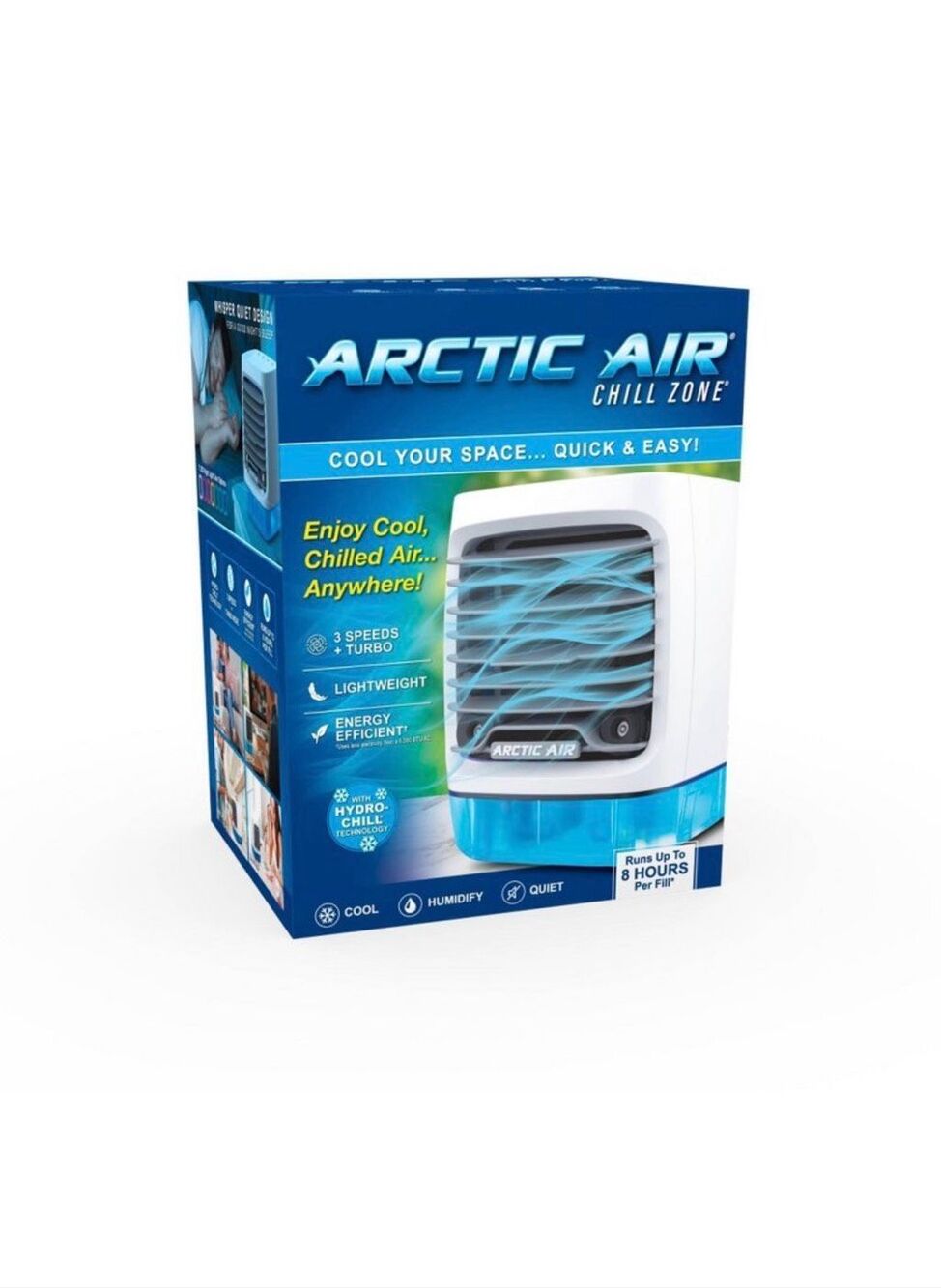 Arctic air chill zone new in box portable AC unit 4 speed multidirectional 1200